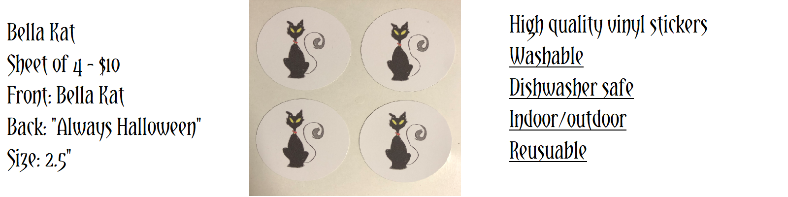 Bella Kat - 2.5" Vinyl Sticker