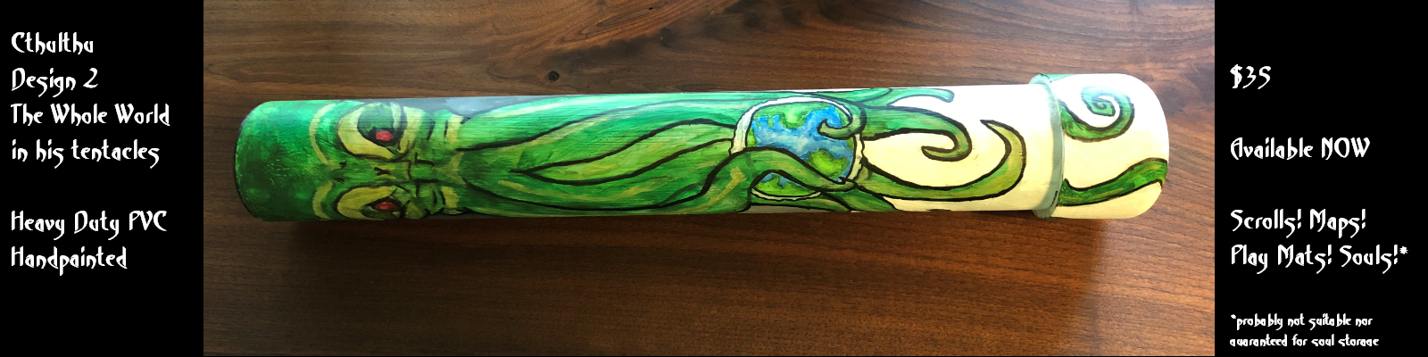 Cthulhu Design 2 - Scroll Tube - Commission