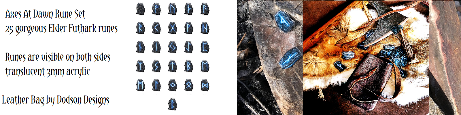 Rune Set with Leather Pouch